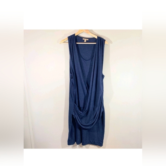 Elegant Blue Sleeveless Dress - Picture 3 of 9